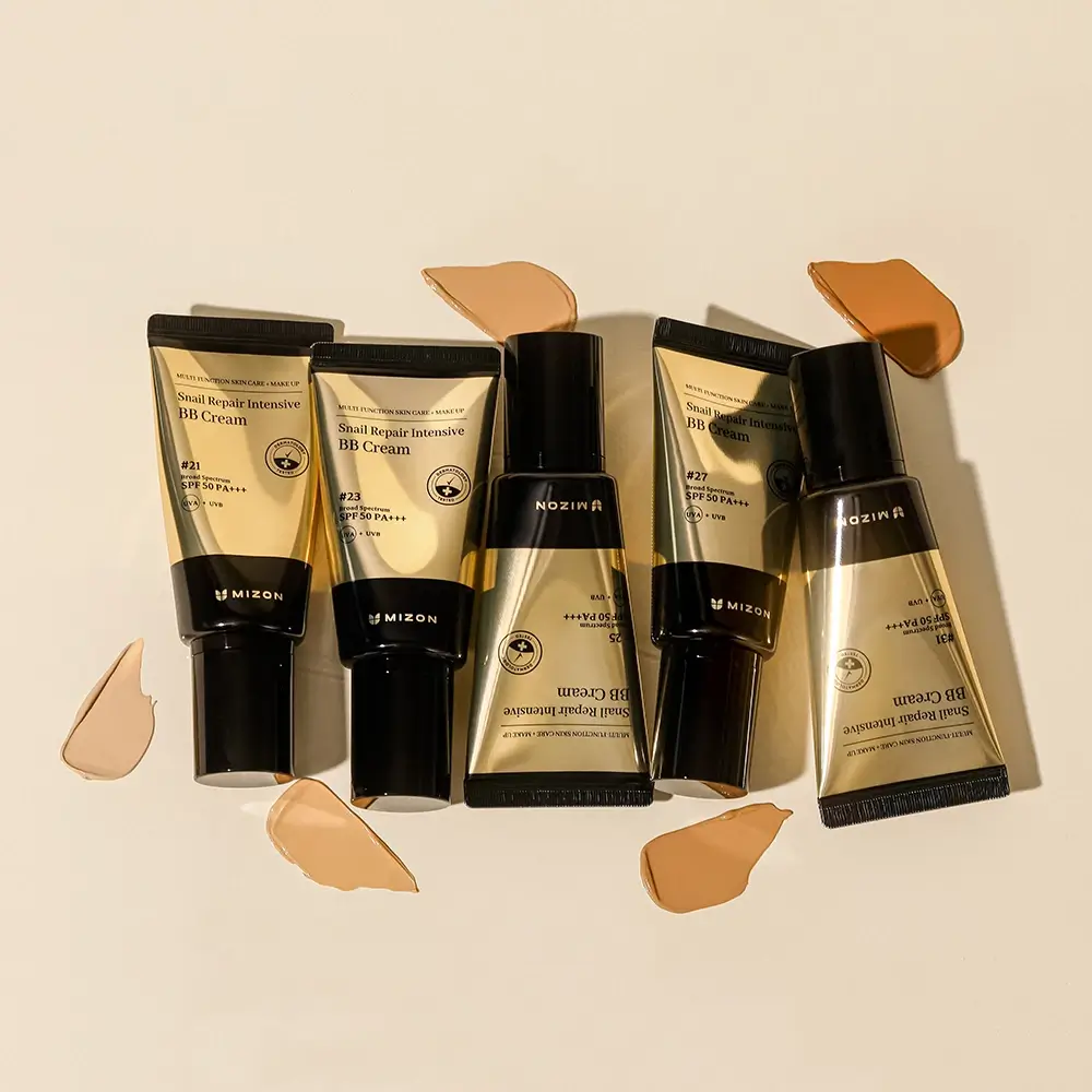 Mizon Snail Repair Intensive Crema BB SPF 50 PA+++ Natural - Hidratare Intensa si Protectie UV, 25 ml