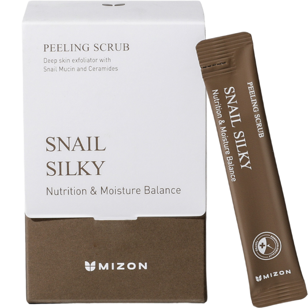 Mizon Snail Silky Peeling Scrub - Exfoliant facial hidratant cu mucină de melc - 40 buc