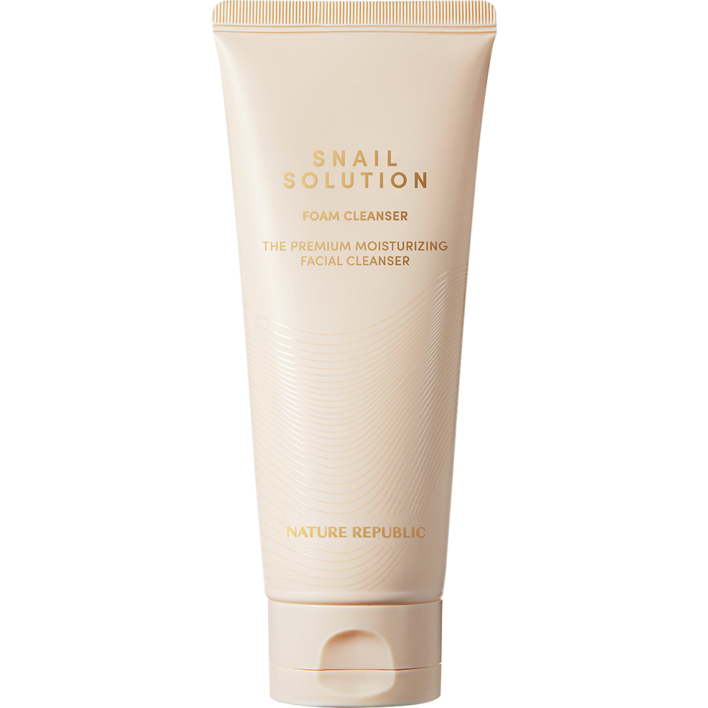 Nature Republic Snail Solution Foam Cleanser – Spumă de curățare hidratantă cu extract de melc, 150 ml