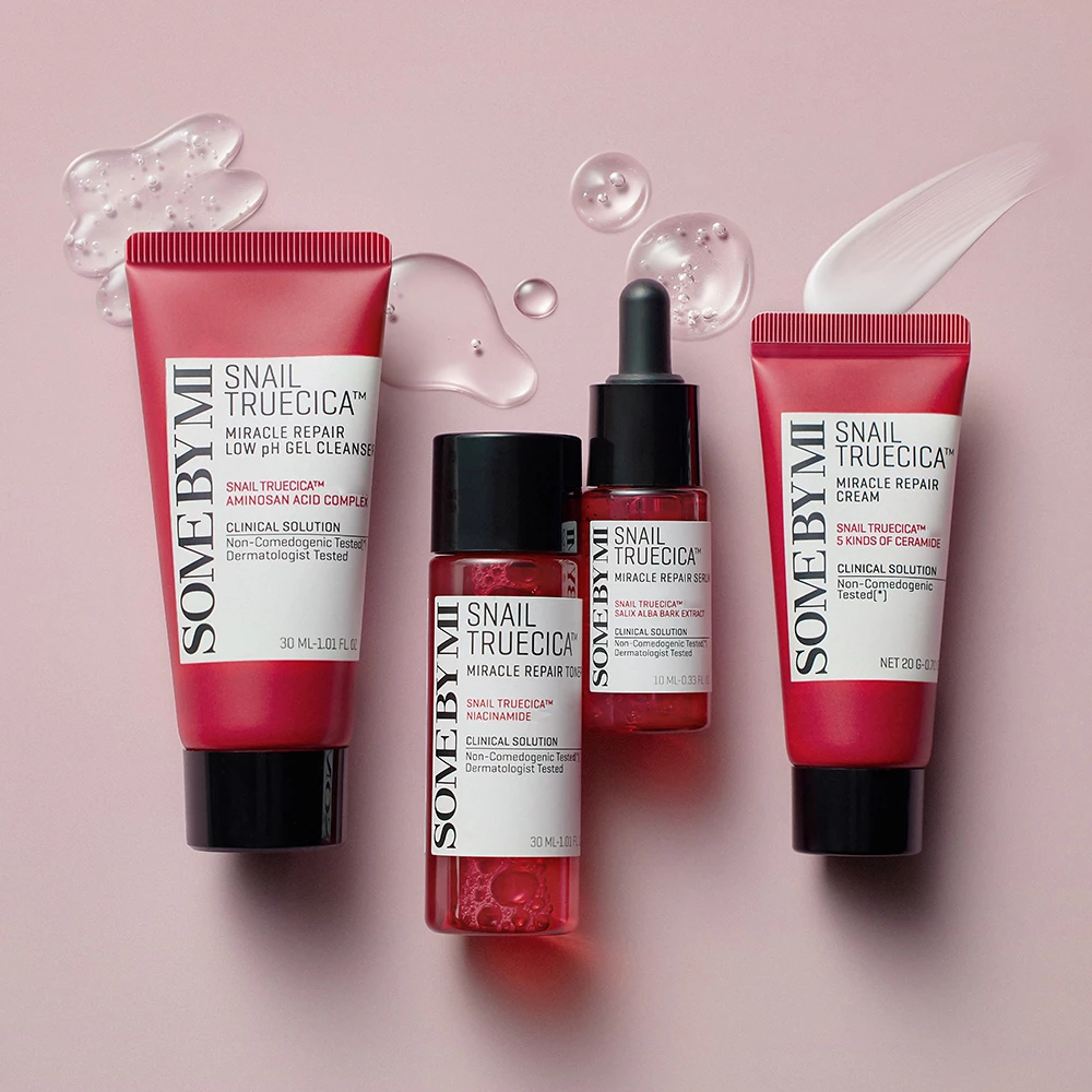 SOME BY MI Snail Truecica Miracle Repair Starter Kit set - regenerare si calmare si hidratare, 10ml + 20 g + 30ml + 30ml