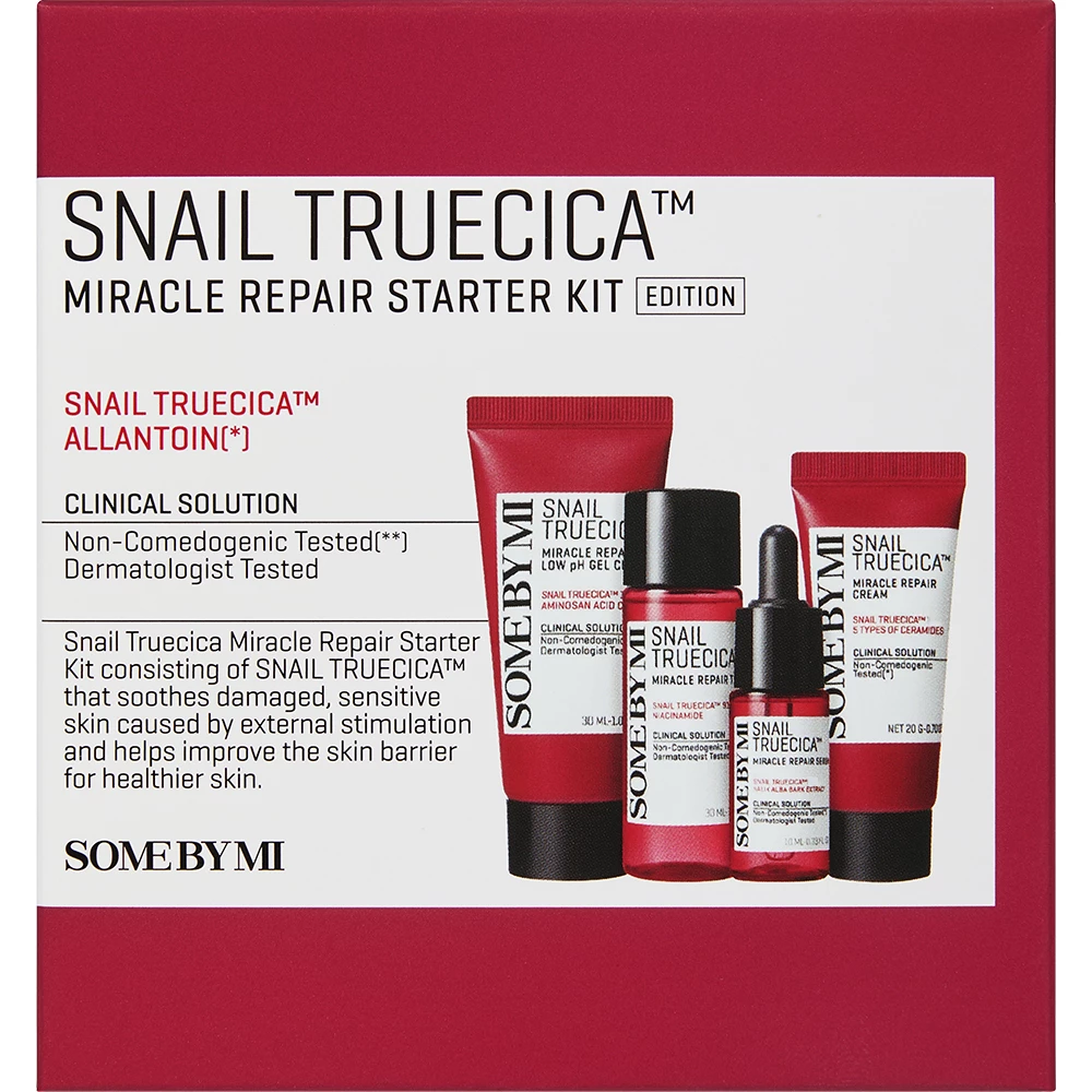 SOME BY MI Snail Truecica Miracle Repair Starter Kit set - regenerare si calmare si hidratare, 10ml + 20 g + 30ml + 30ml