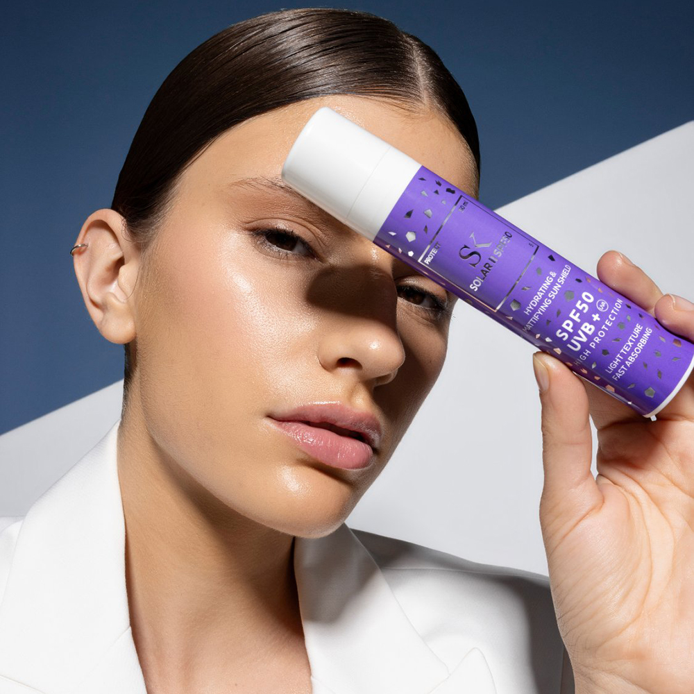 SKINTEGRA Solar II SPF 50, 50 ml - crema de fata formulata cu ectoina si ceai verde, care contribuie la protectia solara cu spectru larg (UVA + UVB), Daily