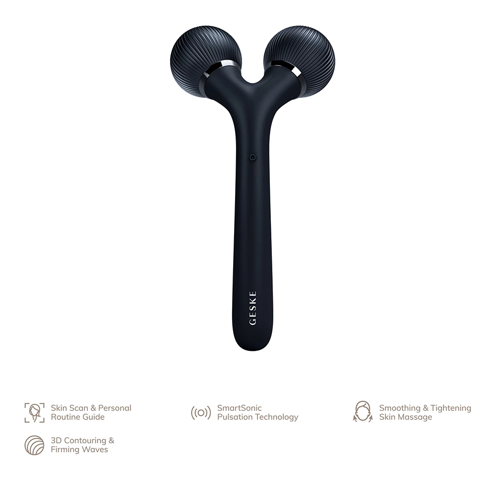 GESKE SmartAppGuided Rola pentru Masaj Facial si Corporal Negru - Tonifiere, Fermitate si Stralucire, 4 in 1