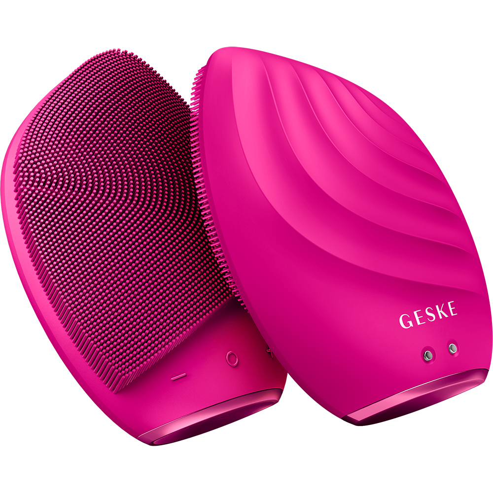 GESKE Sonic Facial Brush 5 in 1 – Aparat Sonic pentru Curățarea Tenului, Magenta | German Beauty Tech