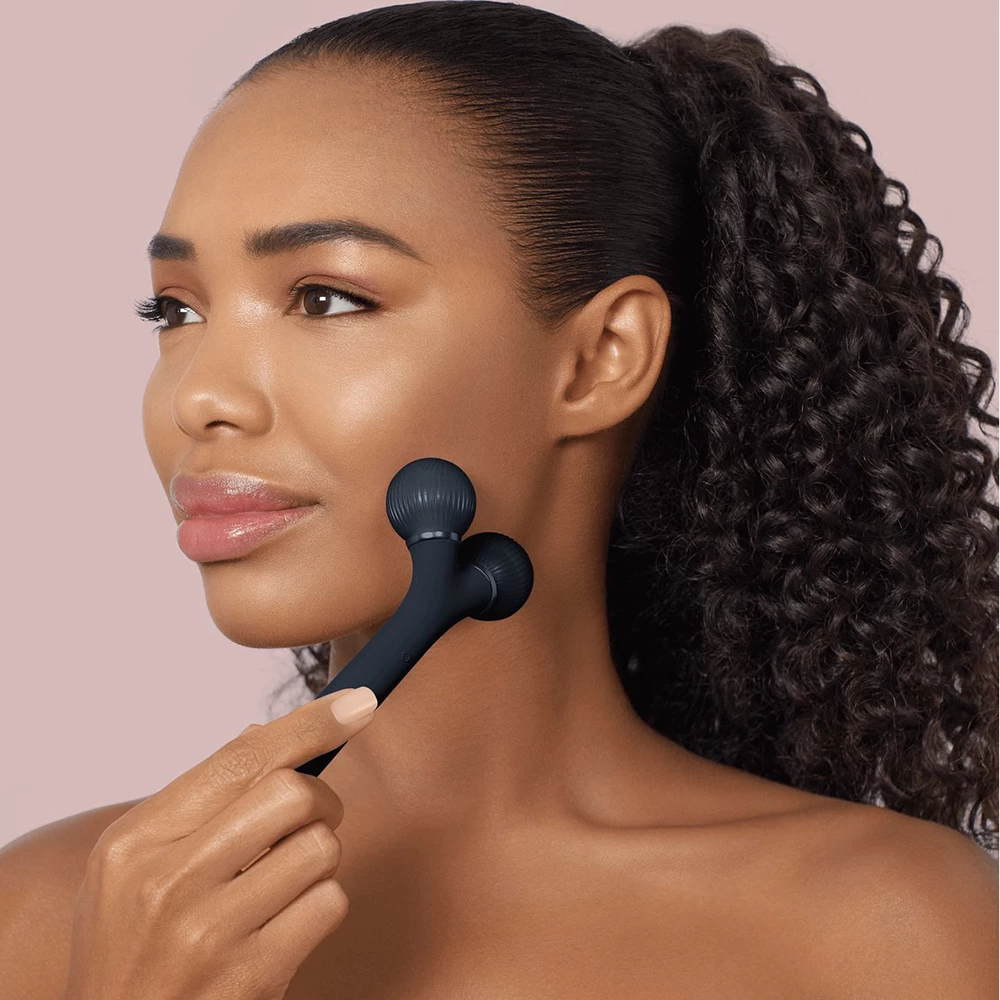 GESKE SmartAppGuided Roller Facial Sonic 4 in 1 Negru - Masaj Facial Antirid si Fermitate, Reduce Cearcanele si Liniile Fine, 1 buc