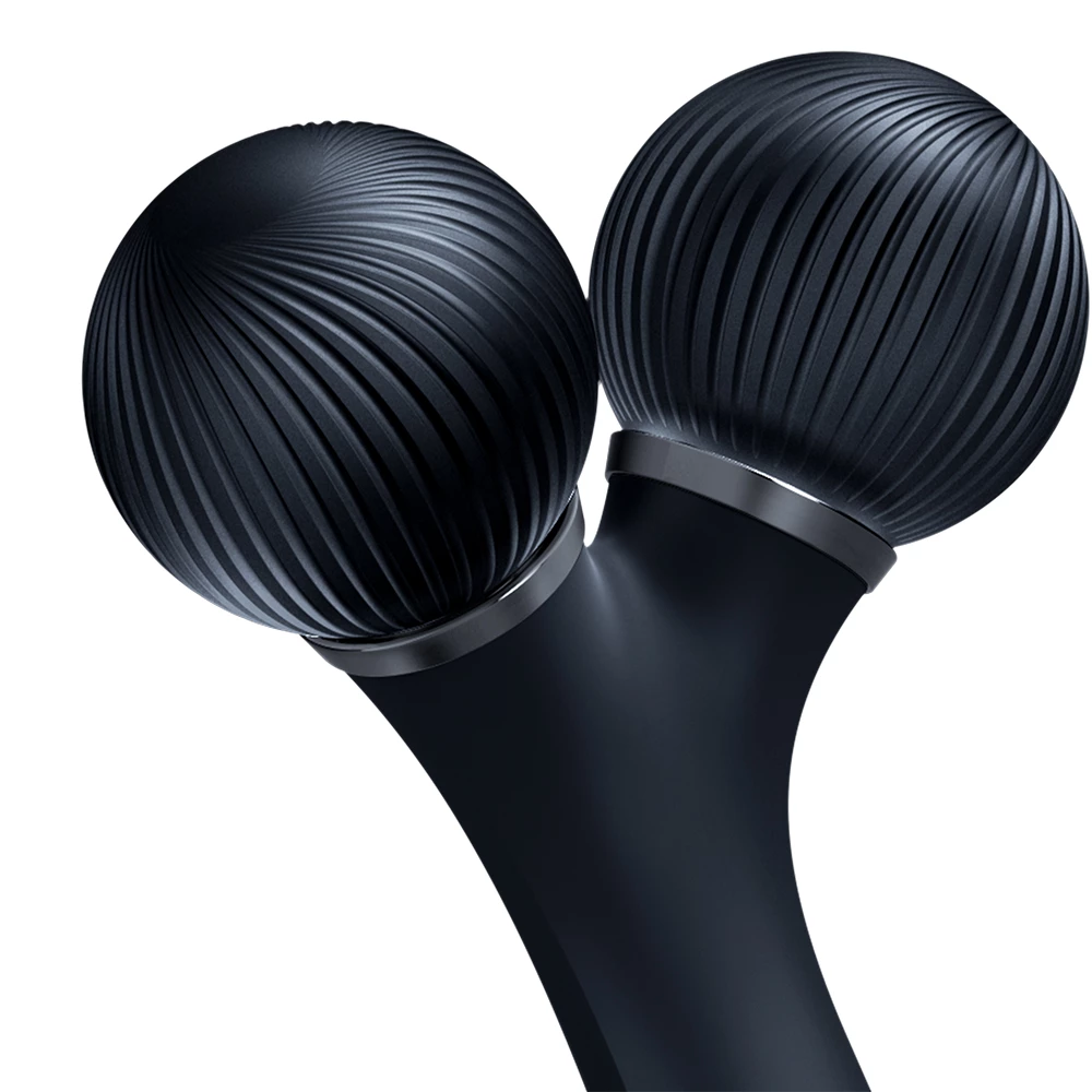 GESKE SmartAppGuided Roller Facial Sonic 4 in 1 Negru - Masaj Facial Antirid si Fermitate, Reduce Cearcanele si Liniile Fine, 1 buc