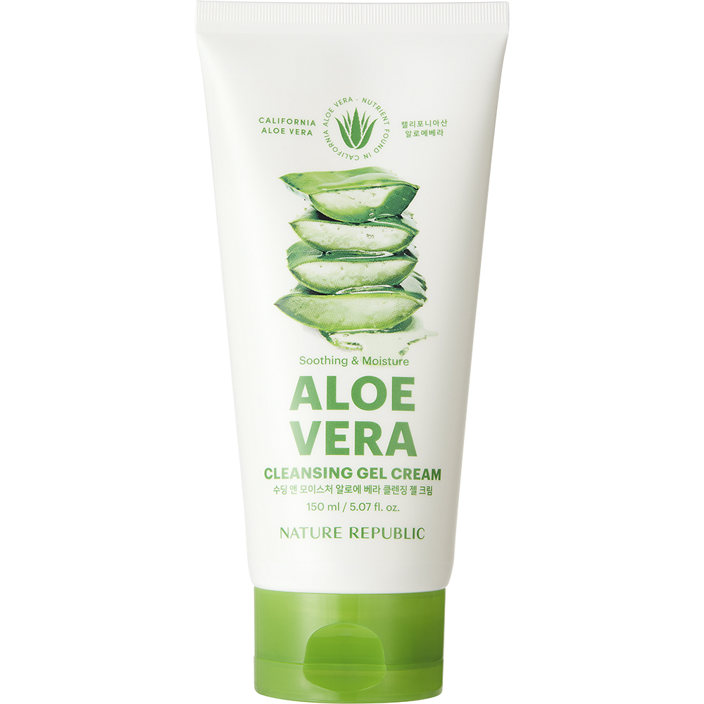 Nature Republic Soothing & Moisture – Cremă de Curățare Gel cu Aloe Vera pentru Hidratare, 150 ml