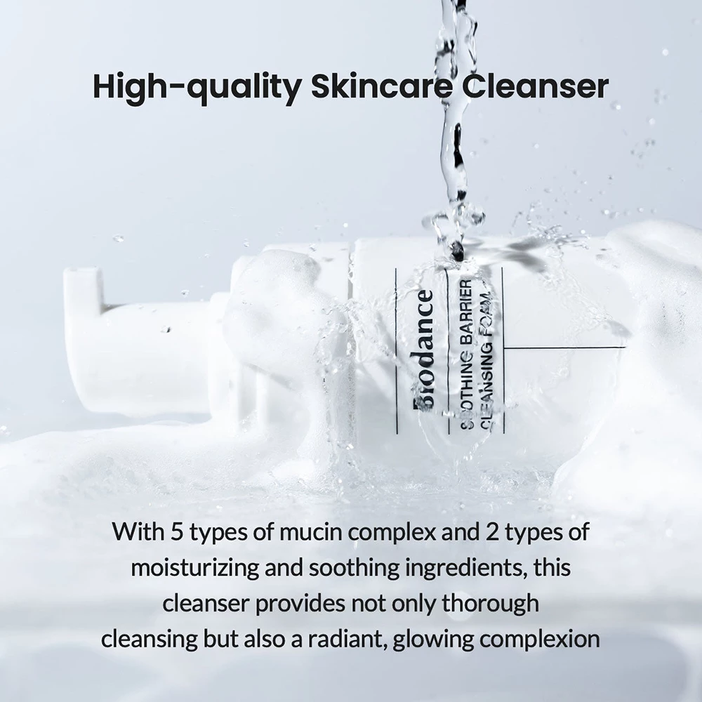 BIODANCE Soothing Barrier Spuma de curatare pentru fata 120 ml - Curatare blanda si hidratare intensa cu mucina vegetala, 120 ml