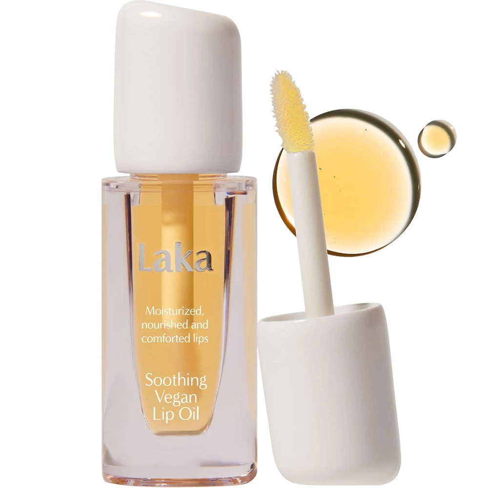 LAKA Soothing Vegan Lip Oil Ulei de buze Nourishing Yellow - hidratare si elasticitate, 4.5 ml