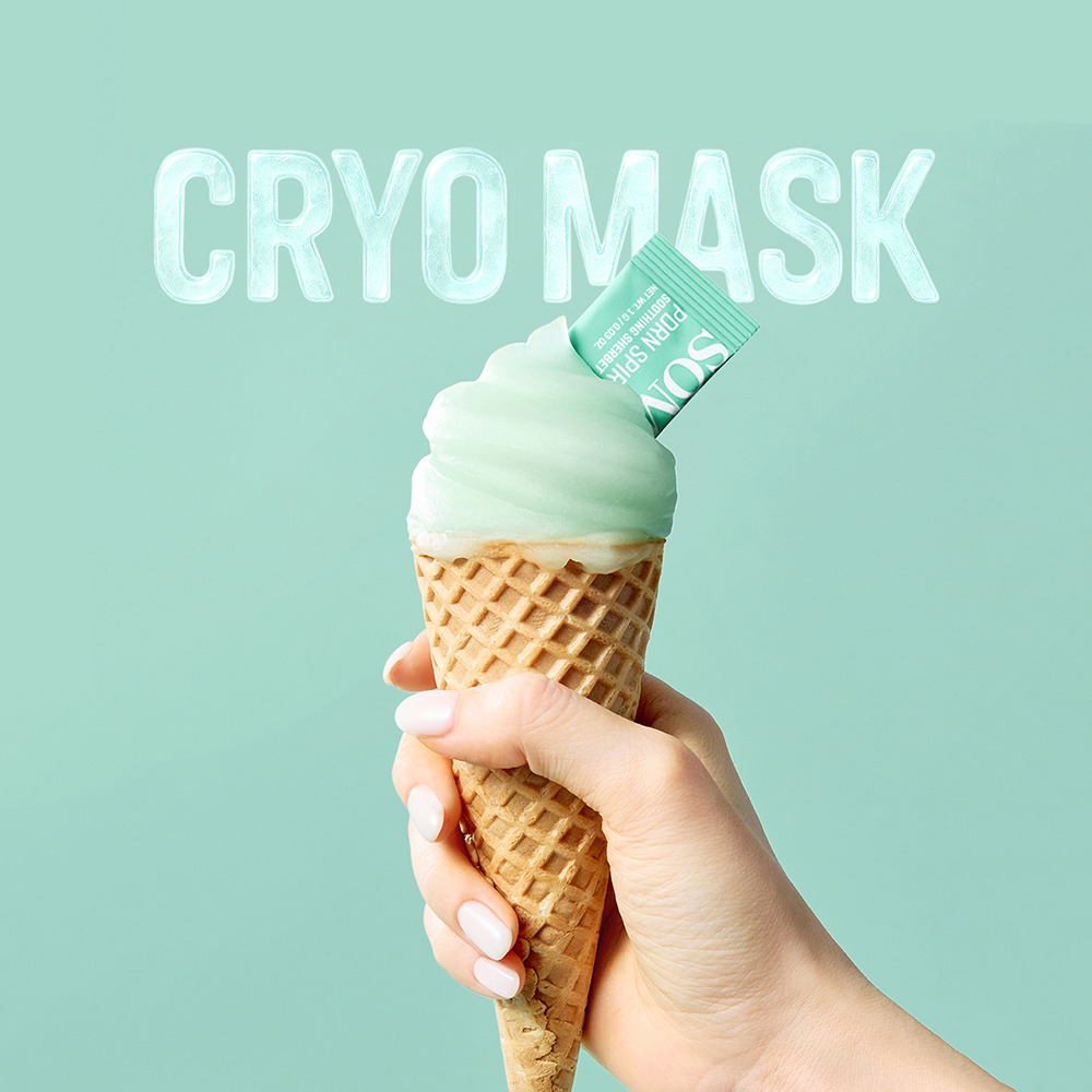 SOME BY MI Spirulina PDRN Soothing Sherbet Mask - masca de fata formulata cu spirulina si PHA, care contribuie la calmarea pielii incalzite si predispusa la roseata si la metinerea confortului cutanat - 1 gr x 10 buc