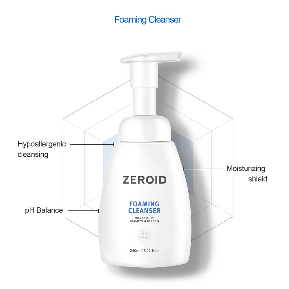 Spuma de curatare pentru piele sensibila si uscata 240 ml