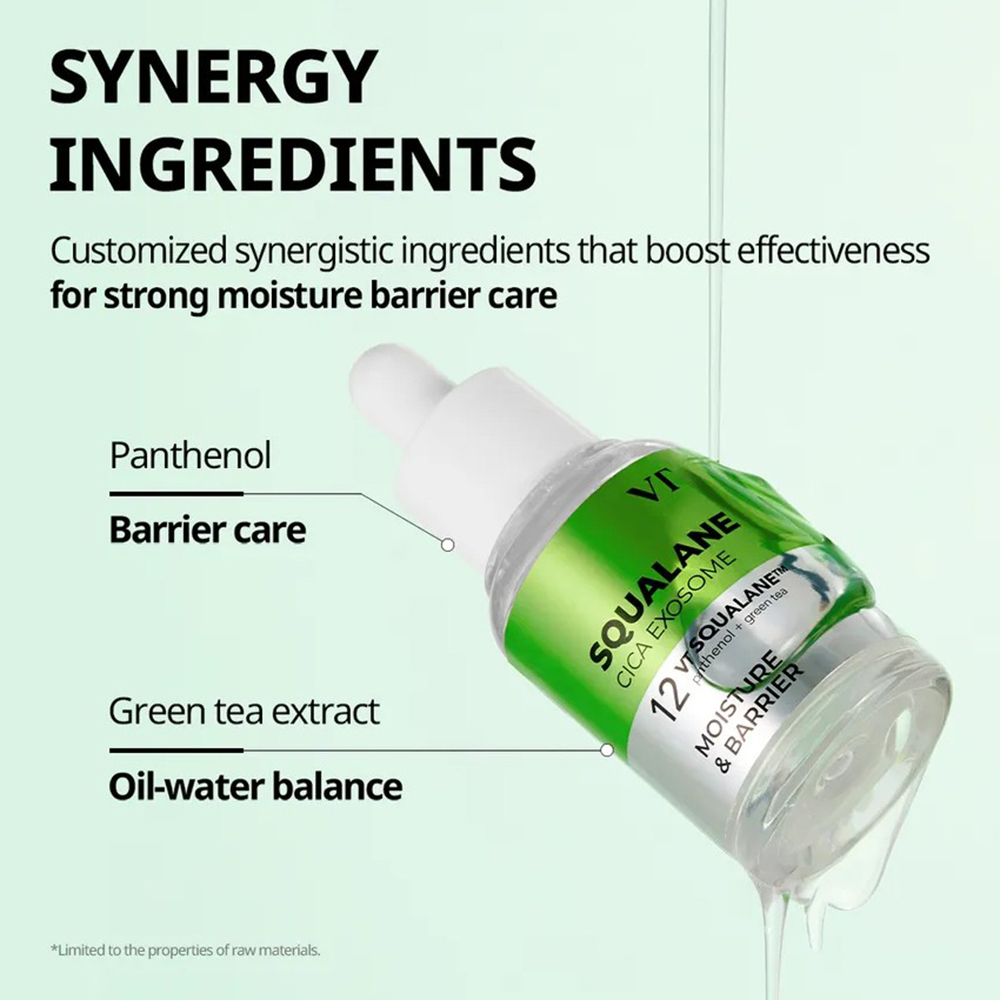 VT COSMETICS Squalane cica Exosome S4 Moisture Ampoule ser de fata - hidratare si calmare, 30 ml