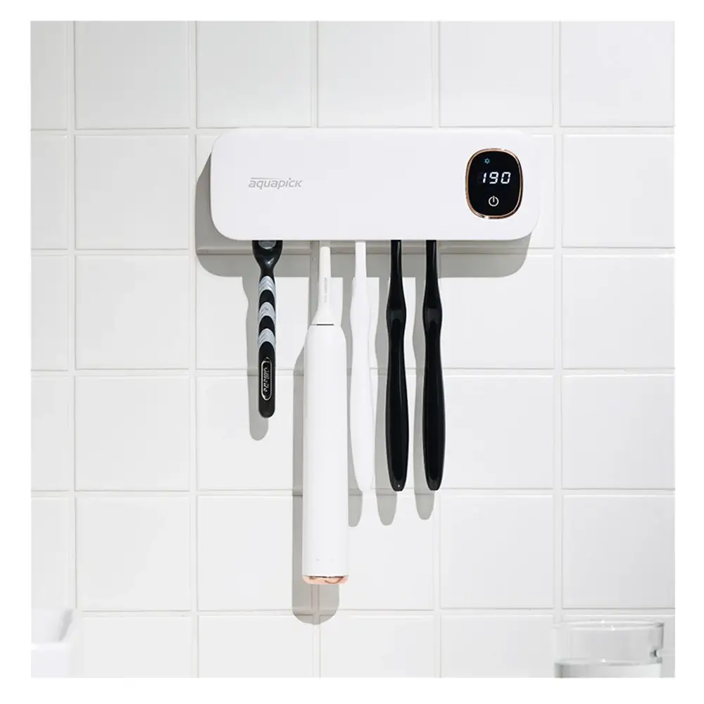 AQUAPICK AQ-95 Sterilizator Igienizant pentru Periute de Dinti, Lame de Ras - Sterilizare UV-C, Uscare Rapida si Protectie Antibacteriana, 4000mAh