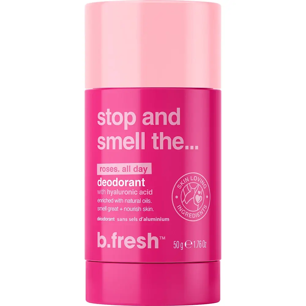 B.fresh Stop And Smell The... deodorant natural Roses All Day - fara aluminiu si parabeni, hidratare si protectie delicata, 50 gr