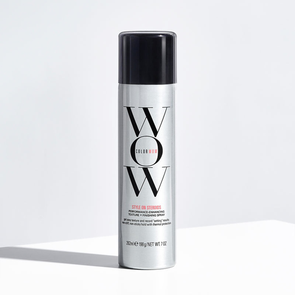 COLOR WOW Style On Steroids Thicken, 262 ml - Spray fixativ care contribuie la obtinerea volumului, texturii si sustinerii coafurii si la mentinerea formei, fara rigiditate sau senzatie lipicioasa si cu protectie termica