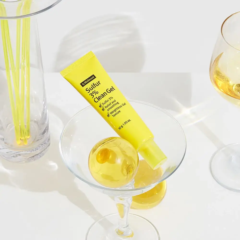 By Wishtrend Clear Skin Gel hidratant pentru fata Sulf 3% - Anti-acnee si hidratare intensa, 30 gr