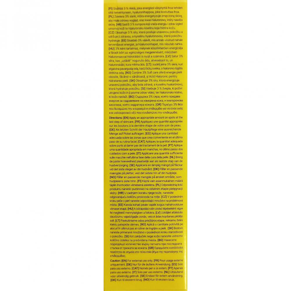 By Wishtrend Clear Skin Gel hidratant pentru fata Sulf 3% - Anti-acnee si hidratare intensa, 30 gr