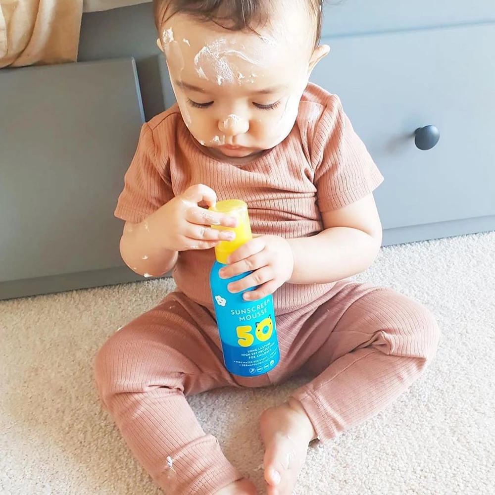 EVY Sunscreen Mousse For Children 150 ml – Crema cu SPF 50 pentru copii, protecție solară de lungă durată