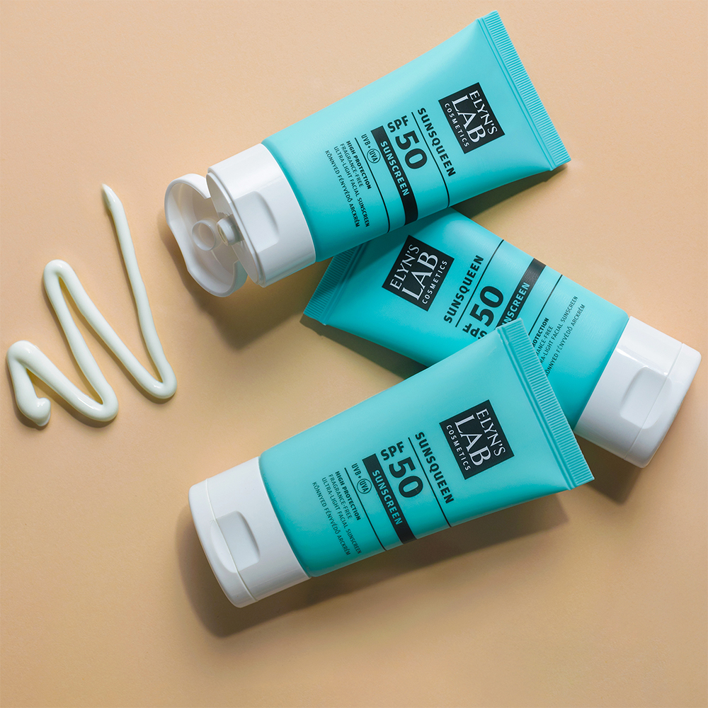 ELYN'S LAB Sunsqueen SPF50 Invisible Aqua Facial Sunscreen, 40 ml - crema de fata formulata cu Uvinul T 150 si Uvinul A Plus, care contribuie la protectia SPF50 impotriva razelor UVB si la protectia UVA, Daily