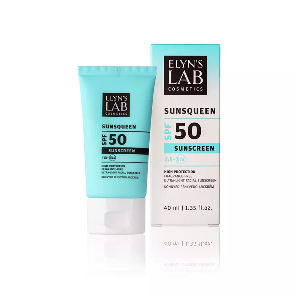 Elyn's Lab Sunsqueen SPF50 – Crema de Față cu Protecție Solară Invizibilă SPF 50, 40 ml | Protecție Eficientă împotriva Soarelui