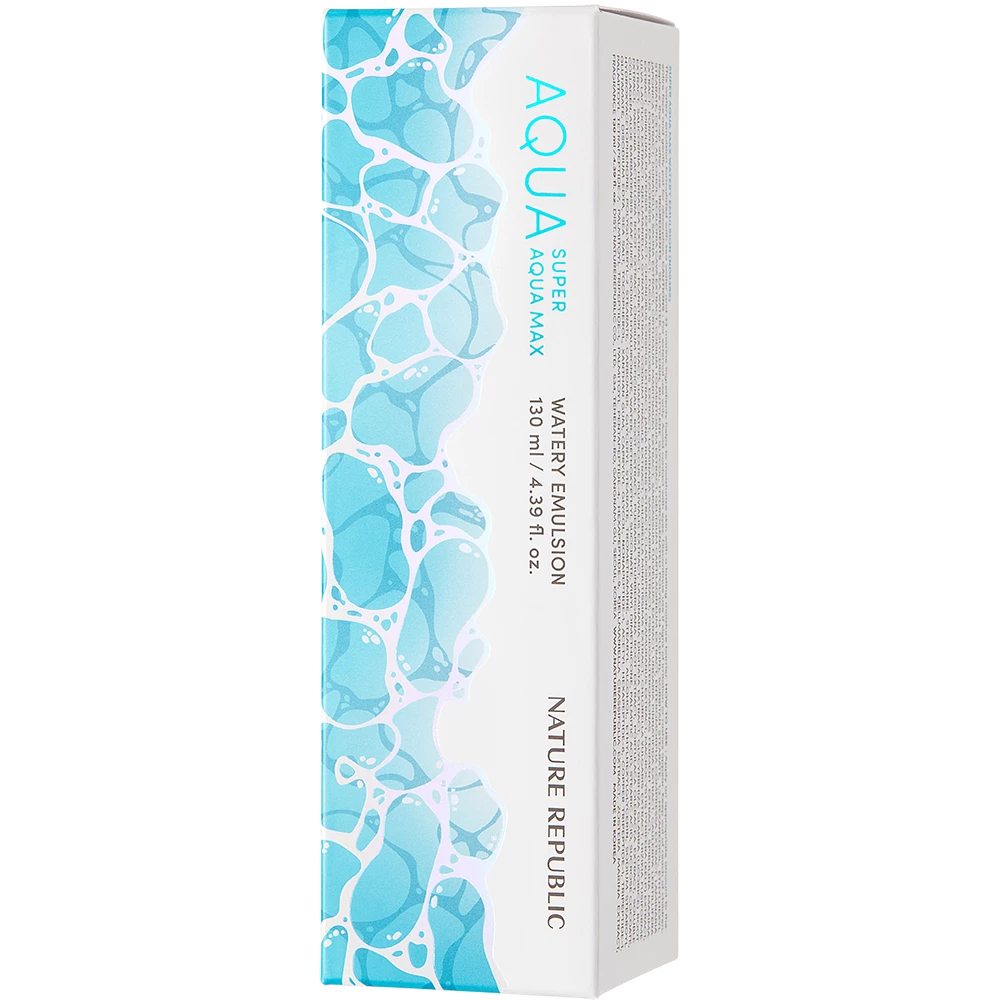 NATURE REPUBLIC Super Aqua Max Emulsie Hidratanta pentru Fata 130ml - Hidratare Intensa si Revitalizare cu Apa de Mare si Acid Hialuronic, 130 ml