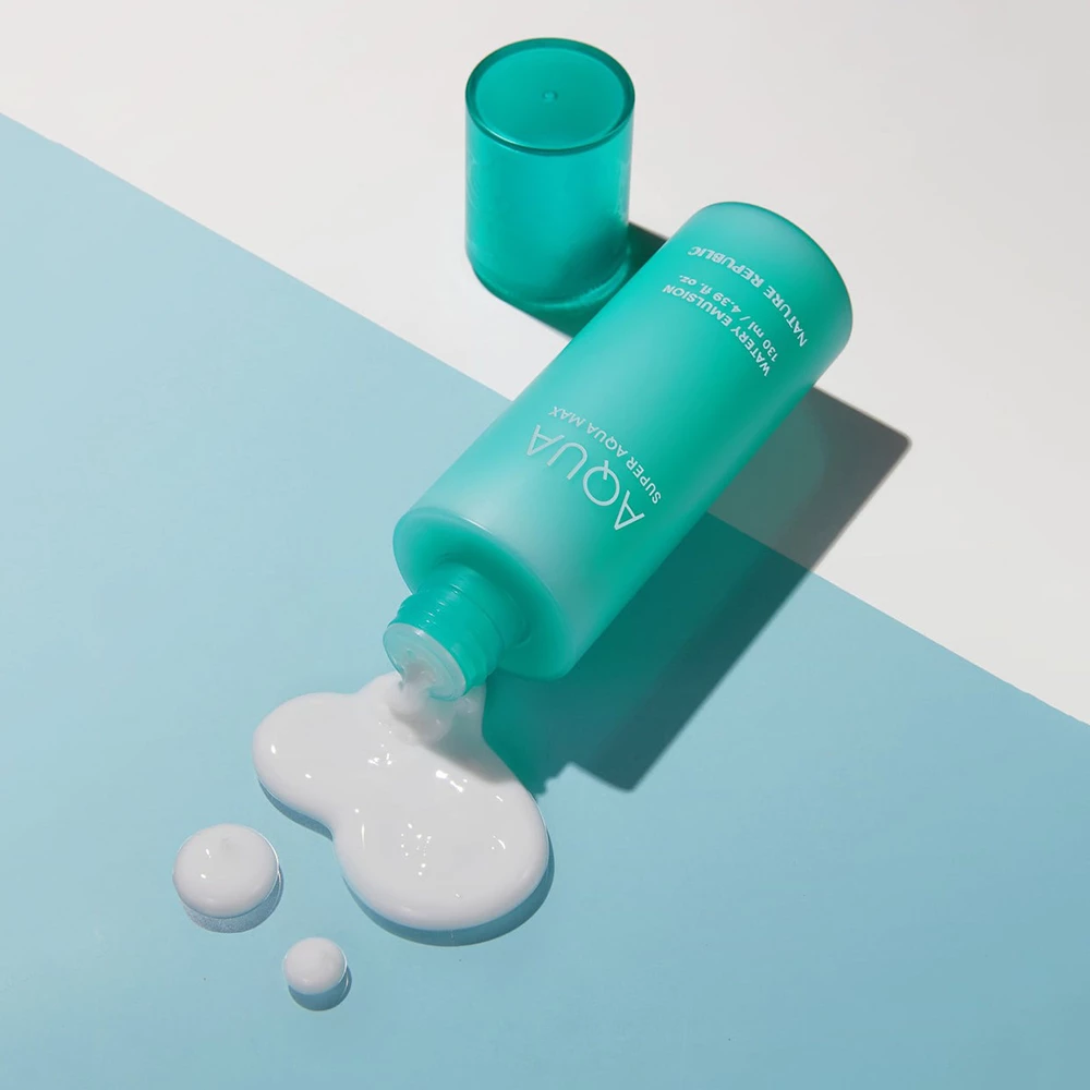 NATURE REPUBLIC Super Aqua Max Emulsie Hidratanta pentru Fata 130ml - Hidratare Intensa si Revitalizare cu Apa de Mare si Acid Hialuronic, 130 ml