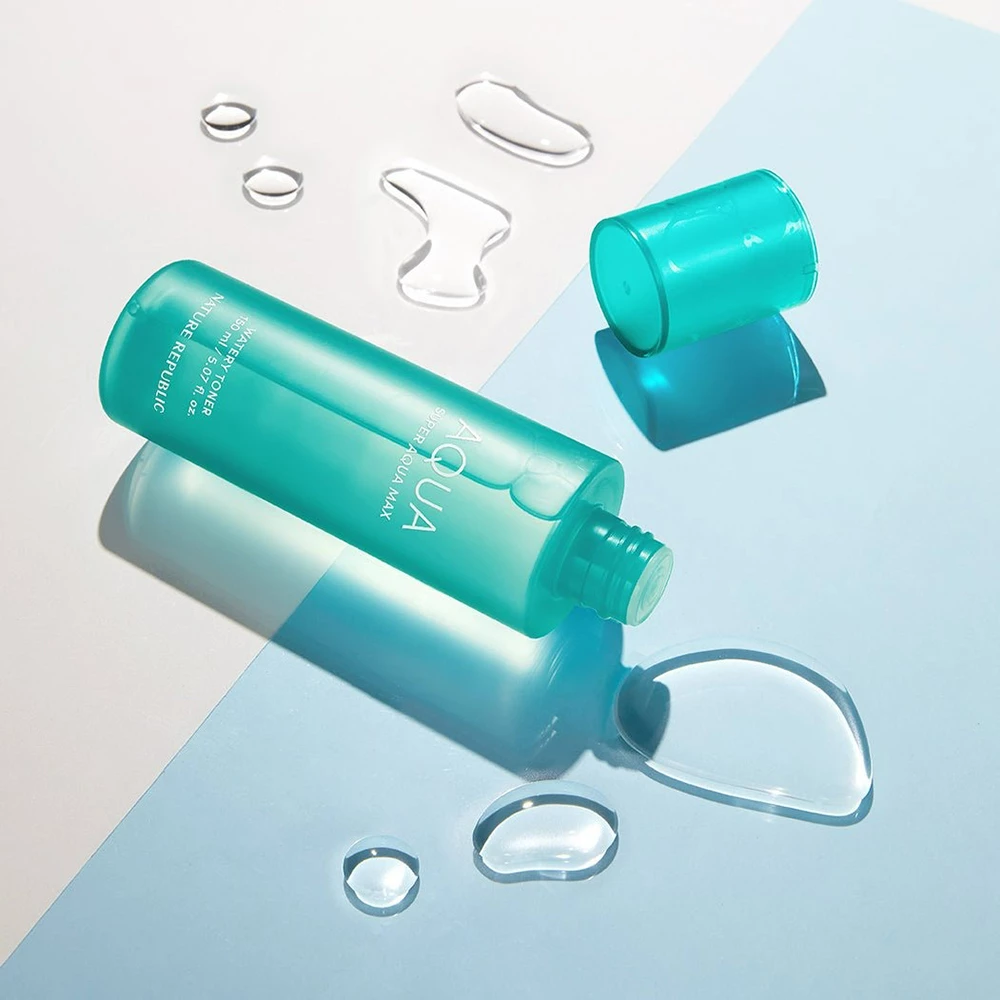 NATURE REPUBLIC Super Aqua Max Toner Hidratant pentru Fata Revitalizant - Tonifiere si Hidratare Intensa cu Apa de Mare si Acid Hialuronic, 150 ml