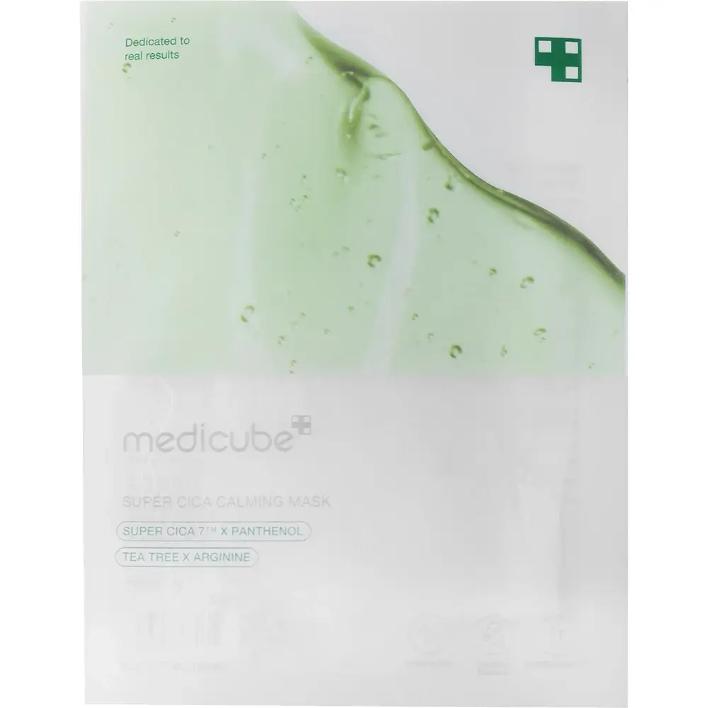 MEDICUBE Super Cica Masca de fata calmanta - Calmare intensa si hidratare pentru piele sensibila, 22 gr