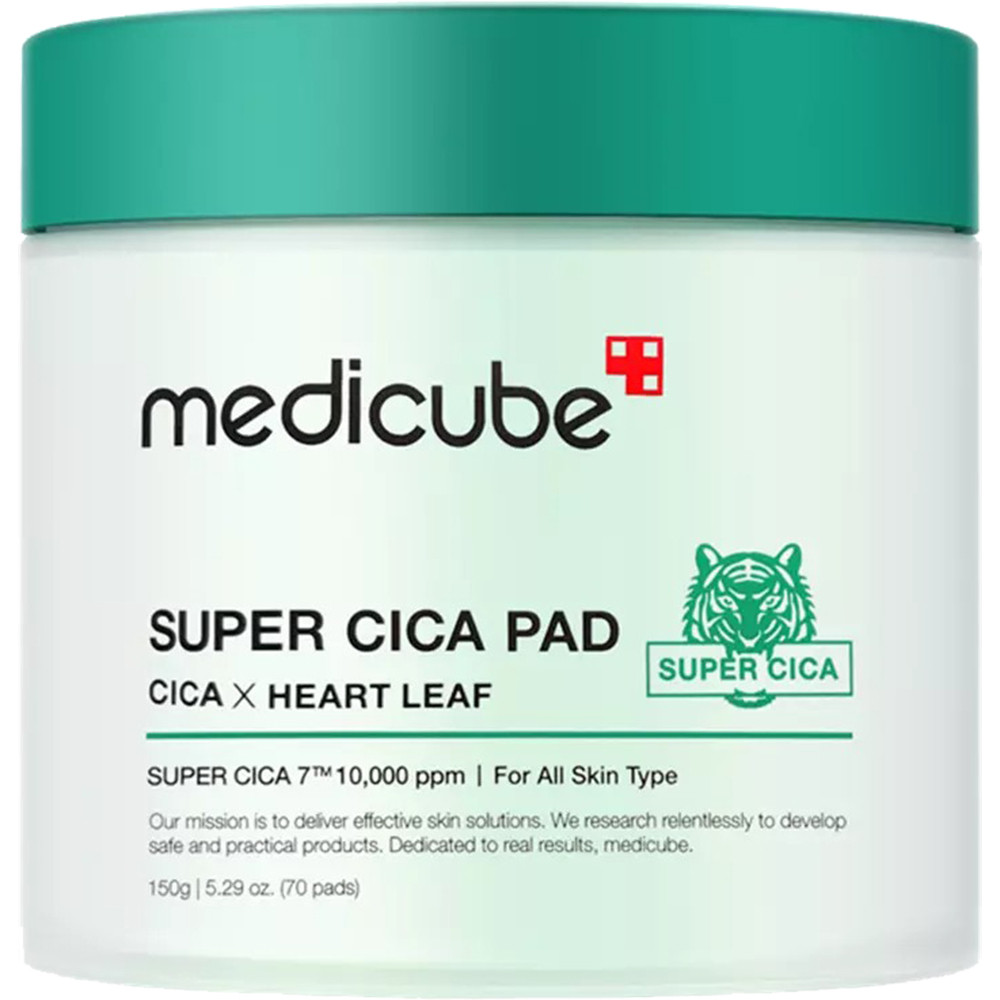 Medicube Super Cica Pad – Toner de Față cu Dischete Calmante, 70 buc | Hidratare și Calmarea Pielii Sensibile