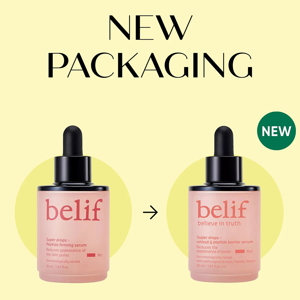 BELIF Super Drops Ser de fata cu peptide pentru fermitate - Fermitate si hidratare intensa, 30 ml