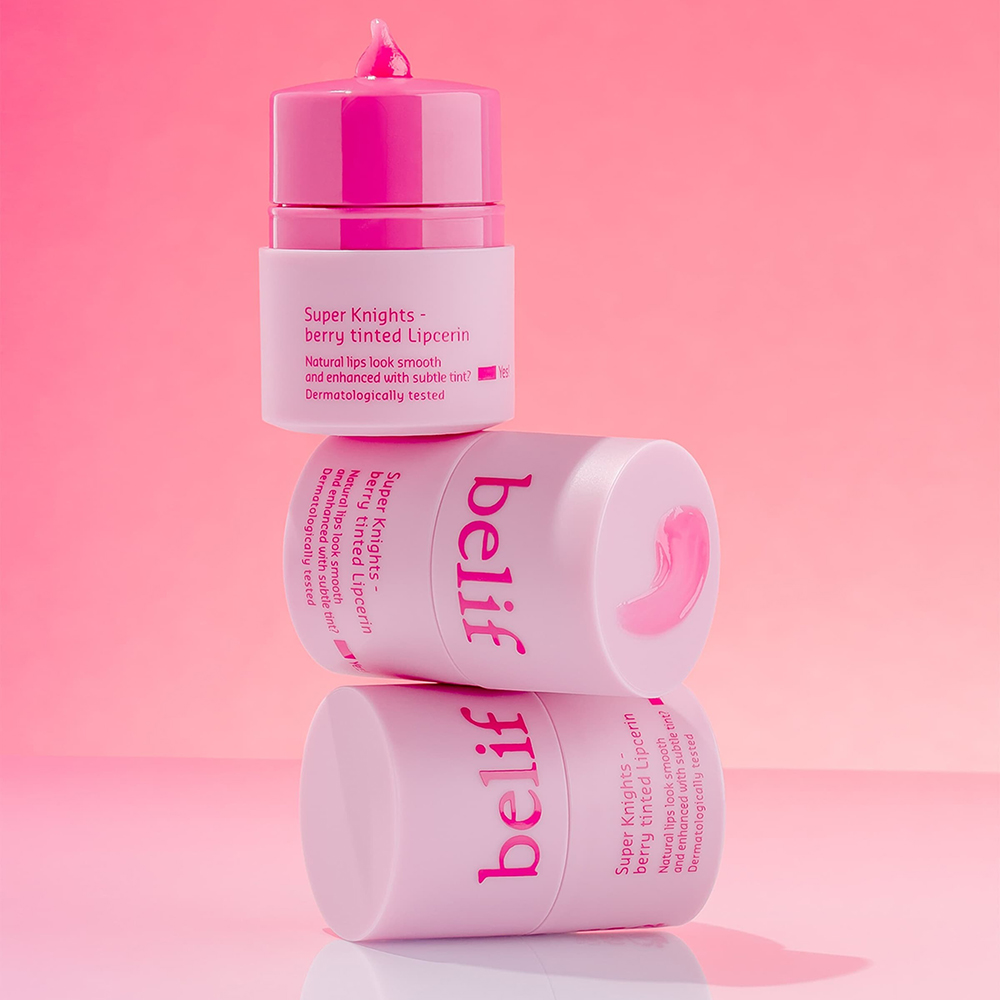 BELIF Super Knights Berry Tinted Lipcerin balsam de buze Berry Tint - hidratare si calmare, 15 ml