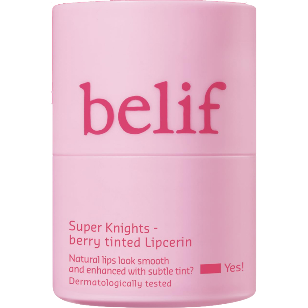 BELIF Super Knights Berry Tinted Lipcerin balsam de buze Berry Tint - hidratare si calmare, 15 ml