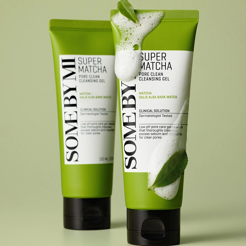 SOME BY MI Super Matcha Pore Clean Cleansing Gel Gel de curatare - curatare si control sebum si exfoliere, 100 ml