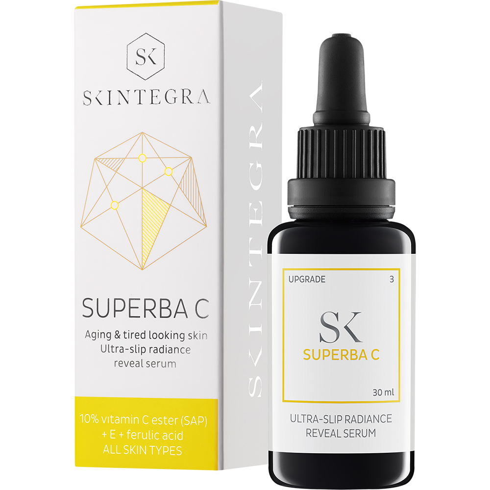 SKINTEGRA Superba C, 30 ml - Ser de fata formulat cu vitamina C si vitamina E, care contribuie la reducerea stresului oxidativ al pielii si la metinerea tonusului uniform al pielii