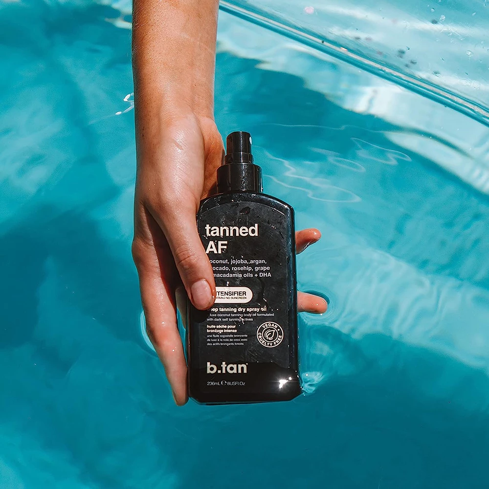 B.tan Tanned AF Ulei Spray Autobronzant Intens - Accelerare Bronzare si Hidratare Profunda cu 7 Uleiuri Naturale, 236 ml
