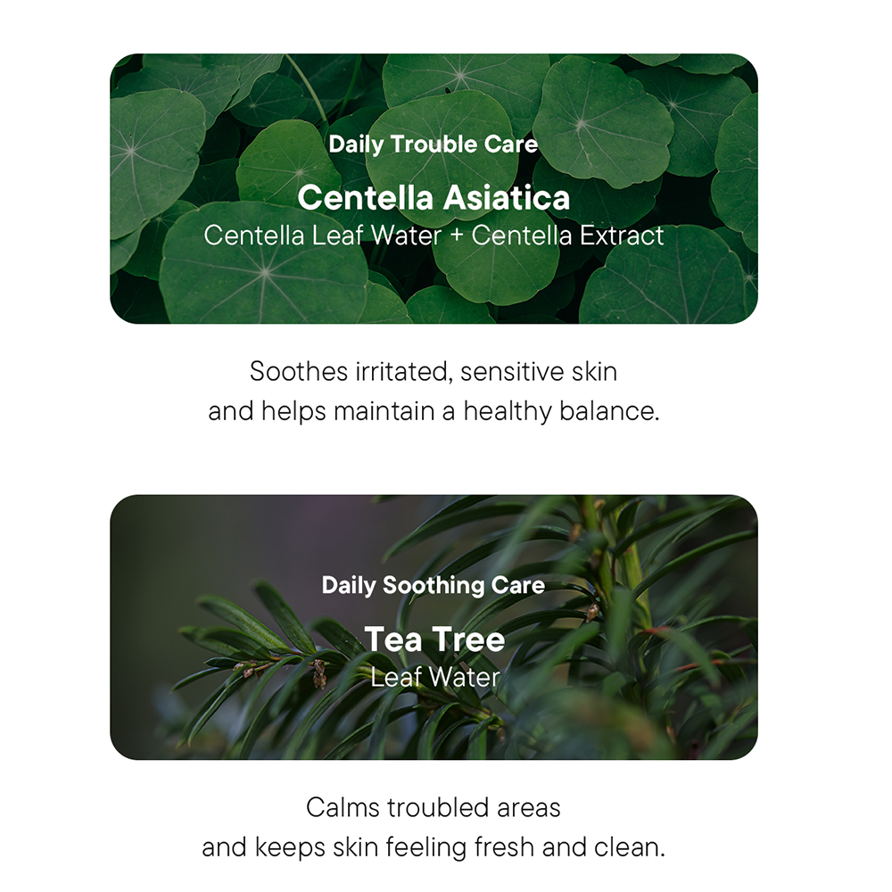 IUNIK Tea Tree Relief Serum - ser de fata formulat cu extract de apa din frunze de arbore de ceai si extract de Centella Asiatica, care contribuie la calmarea pielii sensibile si la mentinerea unui ton clar si curat al pielii - 50 ml