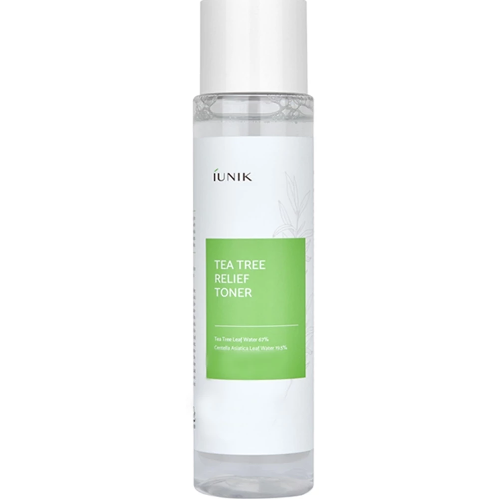 IUNIK Tea Tree Relief Toner toner calmant pentru fata - calmare si hidratare cu extract arbore de ceai, 200 ml