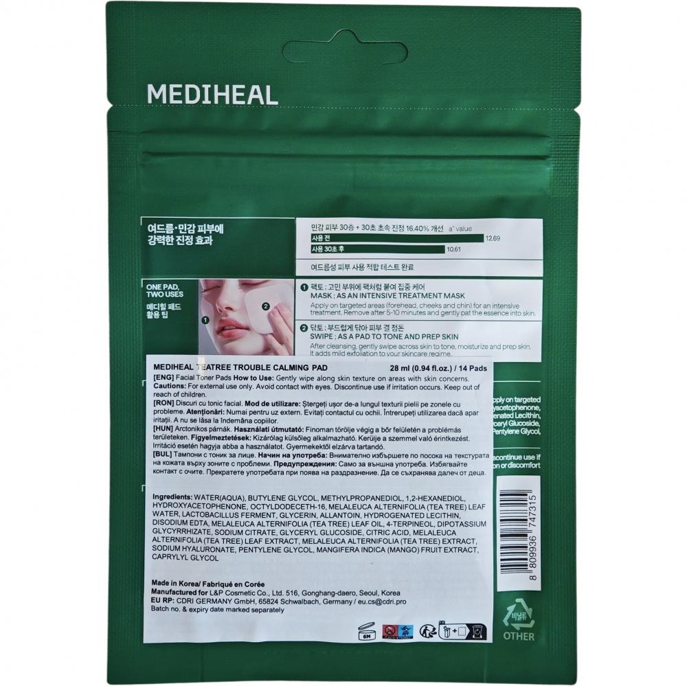 Teatree Trouble Calming Pad Toner de fata dischete 14 buc