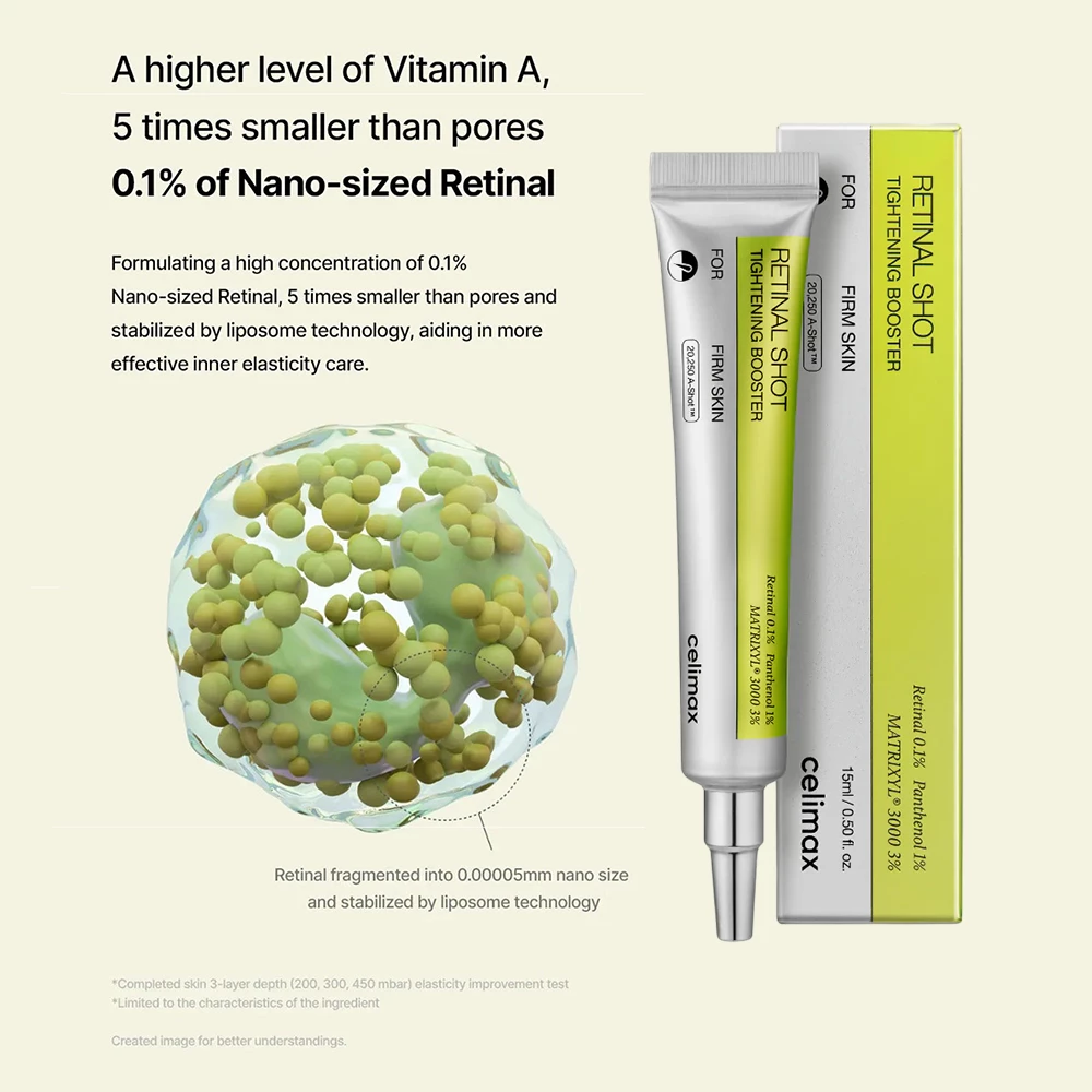 CELIMAX Vita A Retinal Shot Tightening Booster - Reducere riduri si fermitate, 15 ml