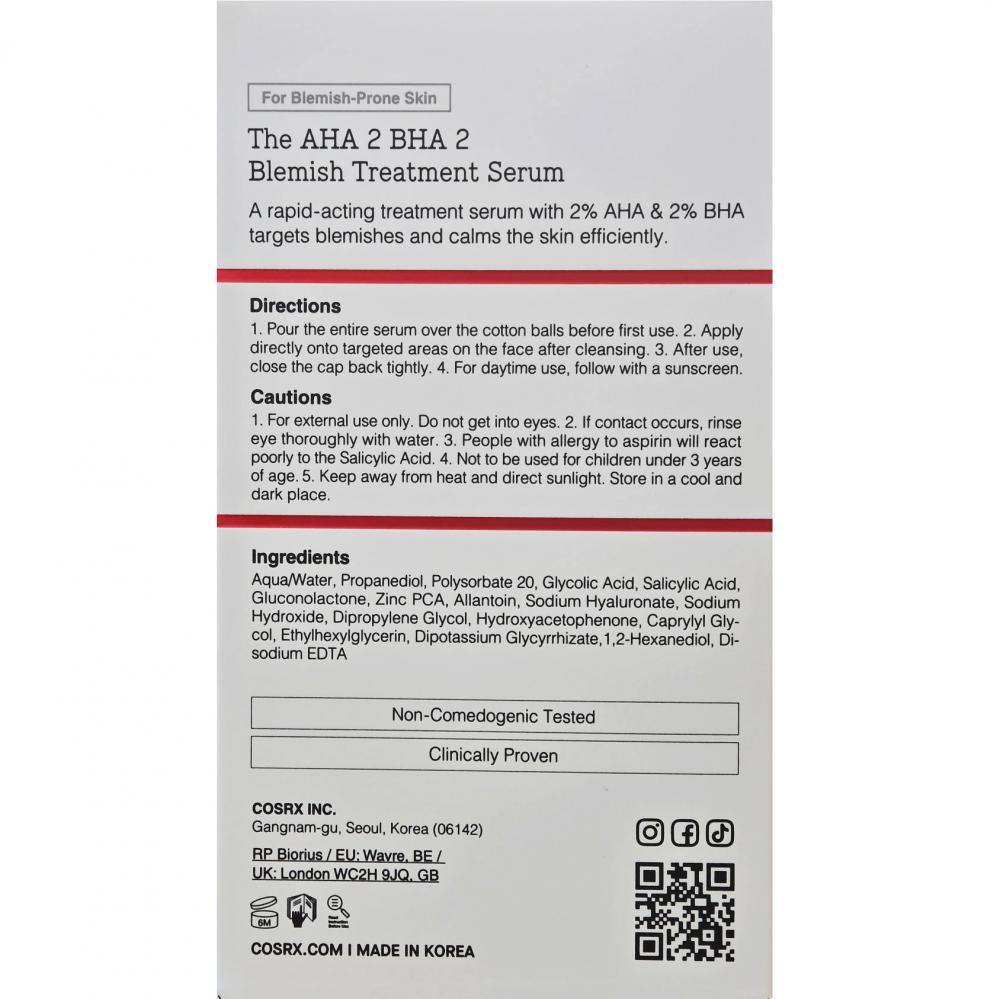 The AHA 2 BHA 2 Blemish Treatment Ser de fata exfoliant 50 gr