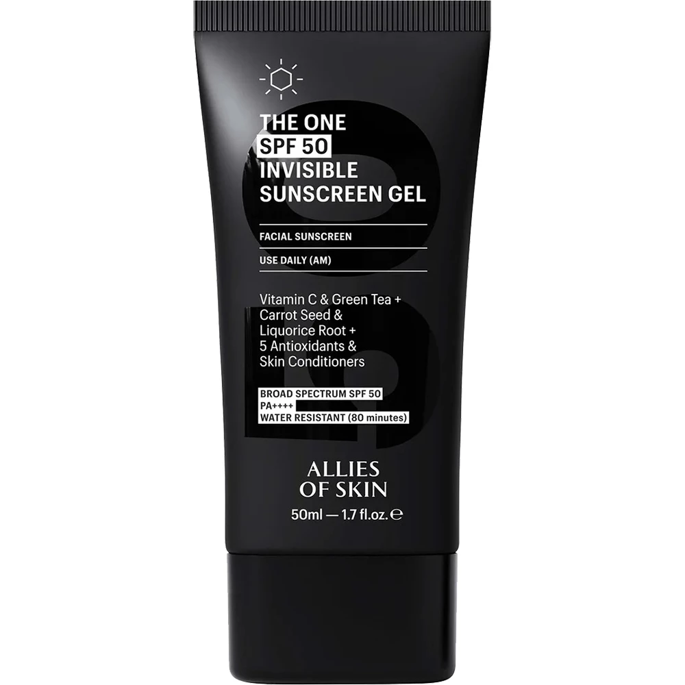 Allies of Skin The One SPF 50 – Gel de Față Invizibil cu Protecție Solară SPF 50 PA++++, 50 ml | Protecție Completă și Hidratare