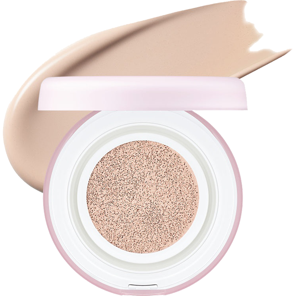 BLACK ROUGE Thin Layer Veiled Cushion - fond de ten cushion cu textura fina, semi-mata, cu protectie solara ridicata SPF 50+/PA++++, acoperire construibila si efect de estompare a porilor si imperfectiunilor, pentru un aspect neted si uniform - 23V Rosy