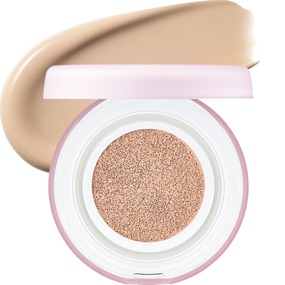 BLACK ROUGE Thin Layer Veiled Cushion - fond de ten cushion care contribuie la estomparea porilor si imperfectiunilor, cu protectie solara ridicata SPF 50+/PA++++ si acoperire construibila - 25V Butter Rum