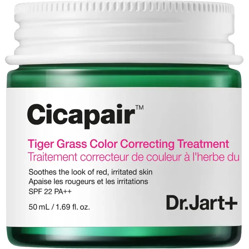 DR.JART+ Cicapair Crema Corectoare Antiroseata SPF22 Verde-Bej - Protectie UV si Hidratare pentru Ten Sensibil, 50 ml
