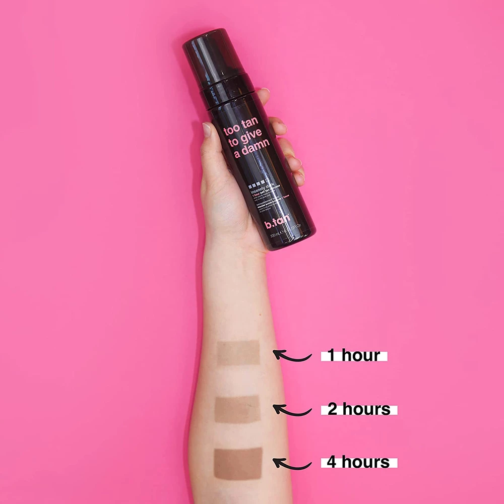 B.tan Too Tan to Give a Damn Spuma Autobronzanta Inchisa - Bronz Intens si Hidratare Uniforma, 200 ml