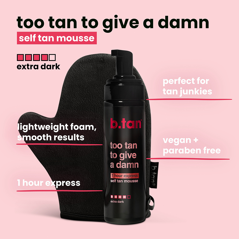 B.tan Too Tan to Give a Damn Spuma Autobronzanta cu actiune rapida - Bronz Intens si Hidratare Uniforma, 200 ml