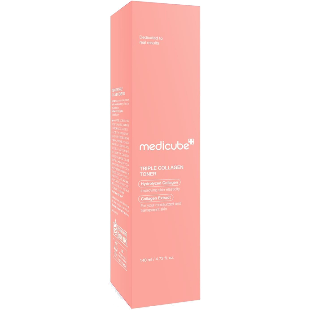 Medicube Triple Collagen Toner – Toner de Față cu Trei Tipuri de Colagen, 140 ml | Fermitate și Hidratare