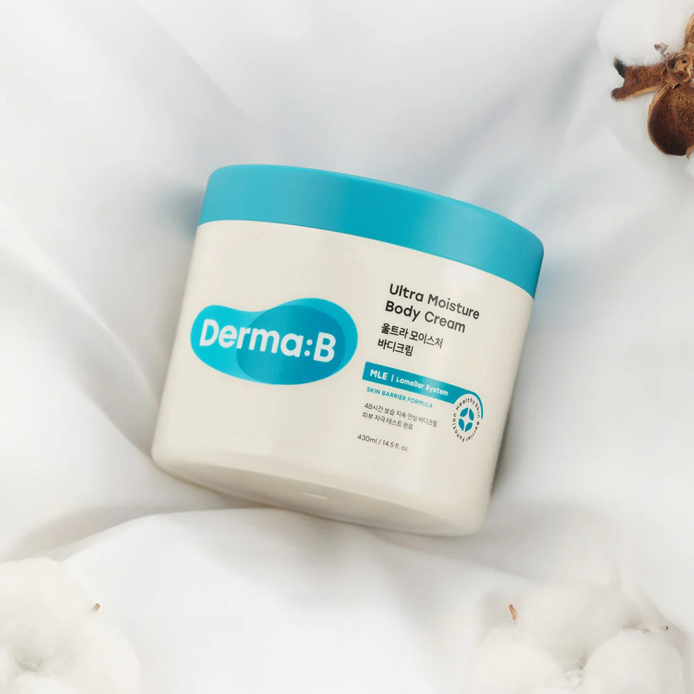 DERMA:B Ultra Moisture Body Cream - crema de corp formulata cu ulei de masline si alantoina, care contribuie la hidratarea pielii si la mentinerea unui aspect sanatos al pielii - 430 ml