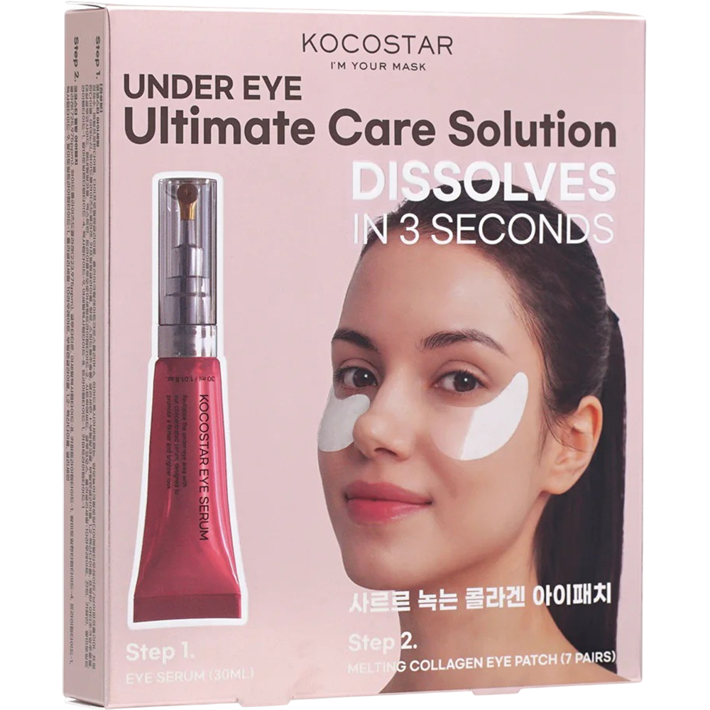 KOCOSTAR Under Eye Ultimate Care Solution Set – Tratament în 2 Pași pentru Zona Ochilor | Hidratare și Fermitate