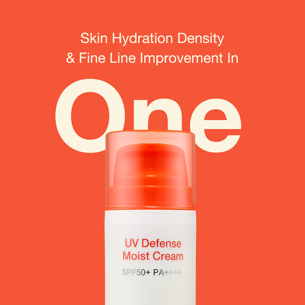 By Wishtrend UV Defense Moist Cream Crema de fata cu protectie solara SPF 50+ - Hidratare intensa si protectie completa UVA UVB, 50 gr